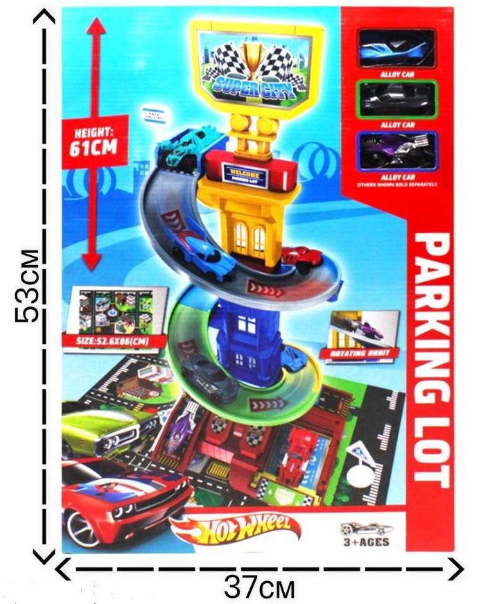 Купить Игрушечный транспорт Hot Wheels паркинг со спуском MiC металл n a в кредит в Алматы