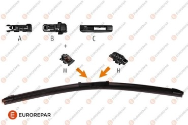 Щетка бескаркасная Eurorepar 1635454880 550 мм, 1 шт
