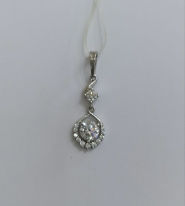 Подвеска AQUAMARINE 22987А вес 1.43 г серебро, фианит