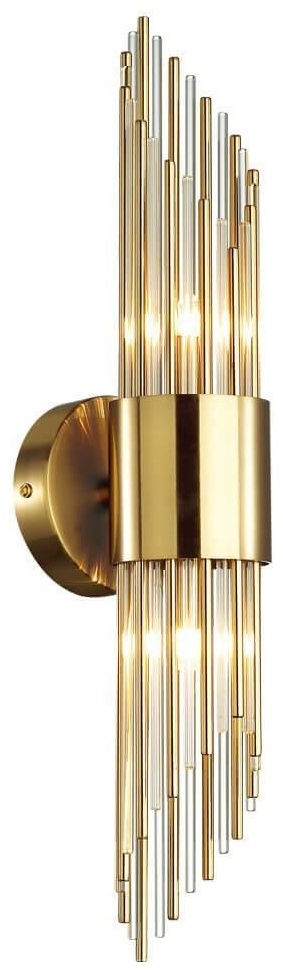 Бра настенный Odeon Light G9, золотистый, прозрачный