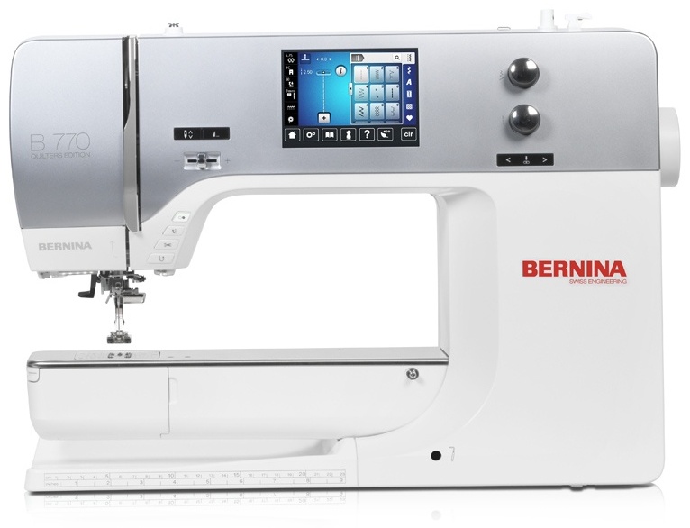 Швейная машина Bernina 770 QE белый, серый