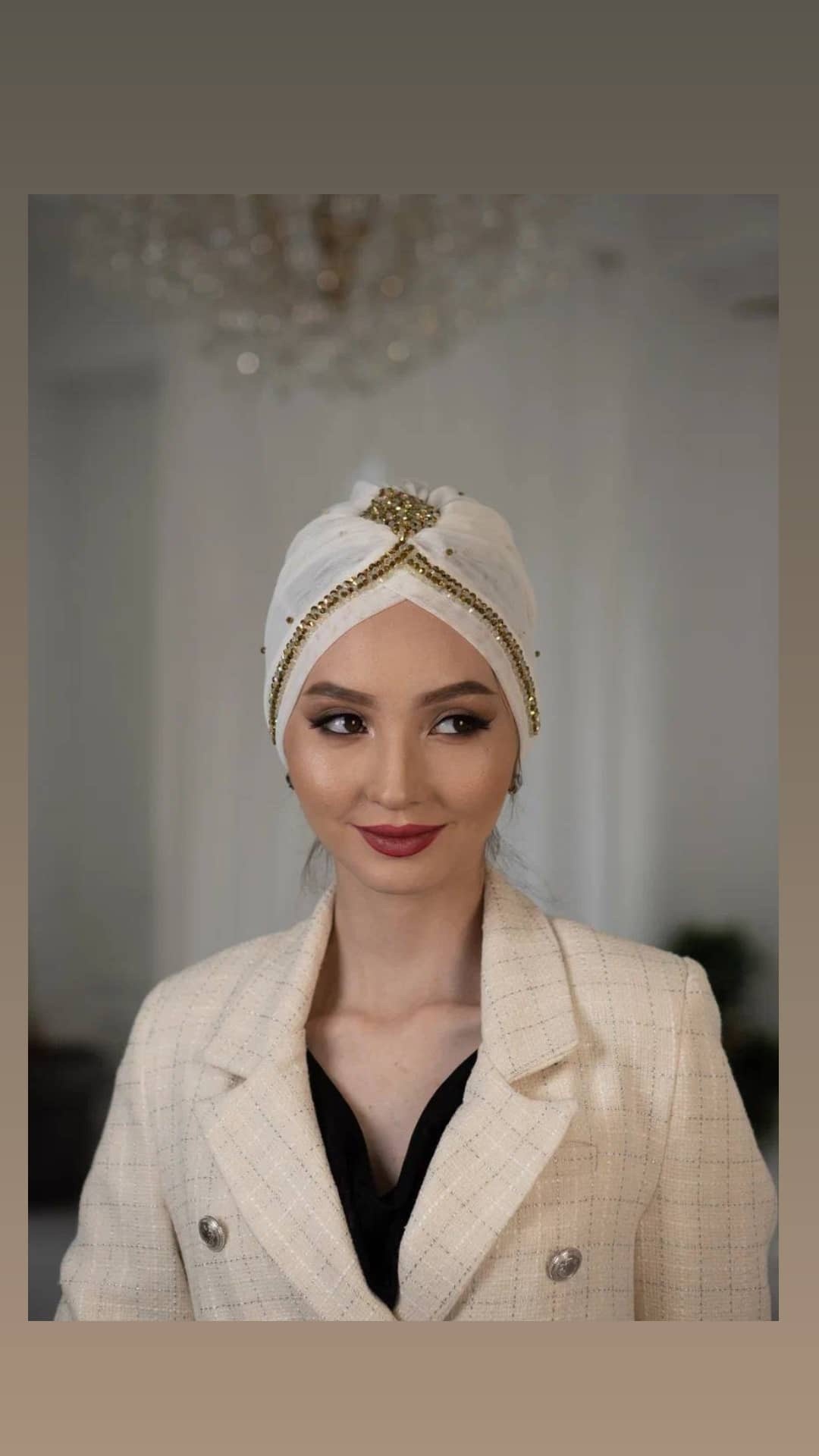 Чалма TURBAN CHALMA размер универсальный, белый