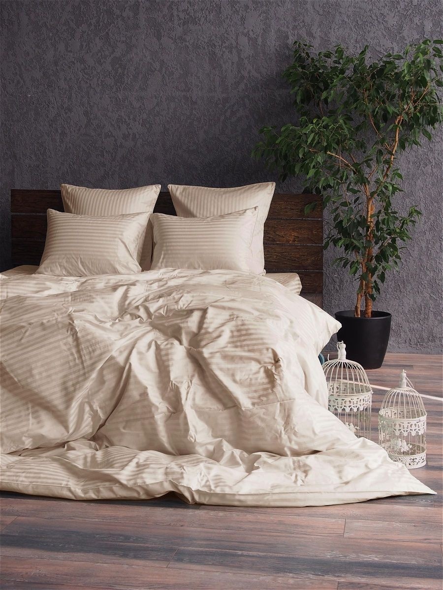 Комплект Capa Home евростандарт страйп-сатин, : 50x70 см, 70x70 см