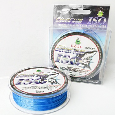 Леска VitFishing плетеная Shark ISO 0.35мм 100м 0.35 мм синий