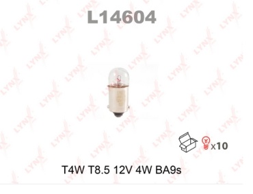 LYNXauto L14604 накаливания T4W, 10 шт