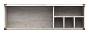 Полка Гербор Индиана, 120х27x38.5 см, белый, серый