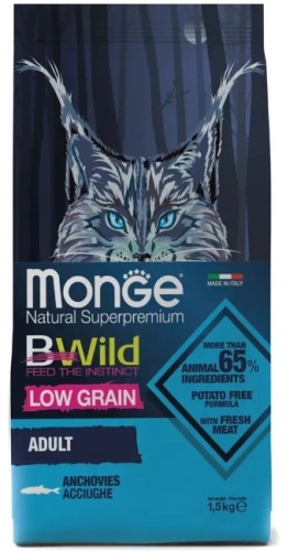 Monge Bwild Adult для взрослых анчоусы 1.5 кг