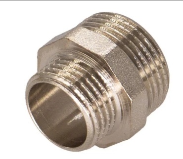 KOER KF.N0610 Ниппель 1"х1/2"  латунь никелированная 1 шт