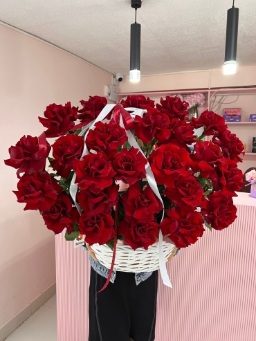 Gulim Flowers композиция с открыткой роза 35 шт 60 см