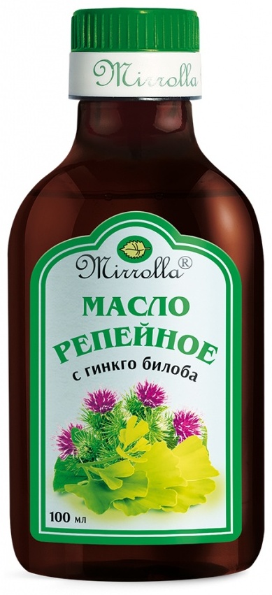 Купить Mirrolla Репейное масло с Гинкго Билоба 100 мл масло 100 в ...