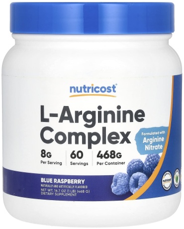 Аминокислота Nutricost L-Arginine Complex голубая малина