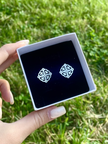 Серьги Ab титан, стразы