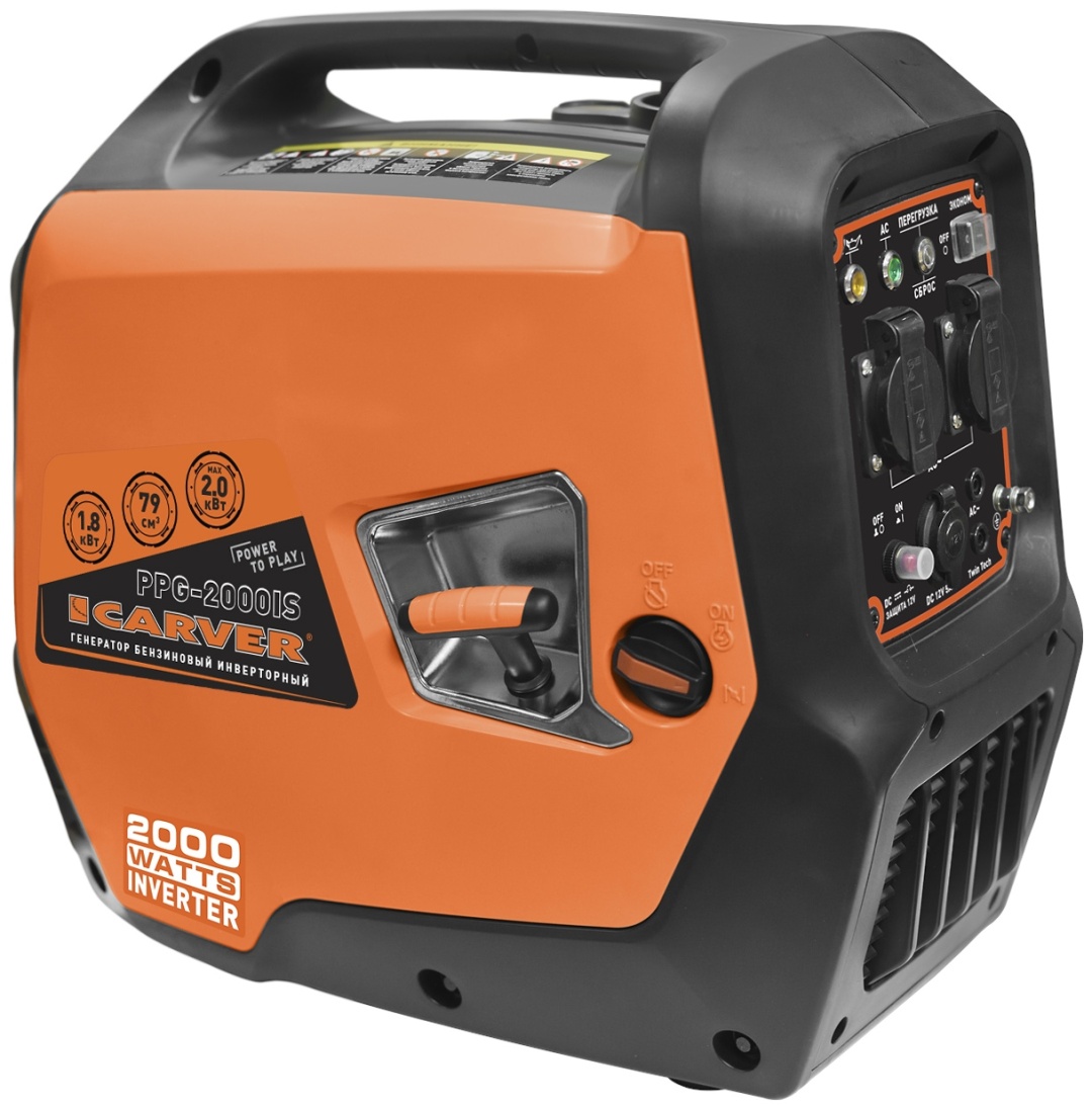 Электростанция бензиновая Carver 1.8 кВт 1 (220 В), Carver PPG-2000IS
