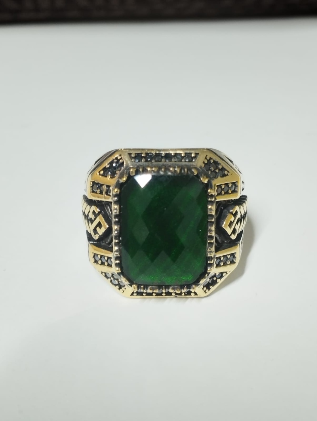 Maik Gold 15754483_264659821 размер 23 вес 16 г серебро, изумруд, малахит