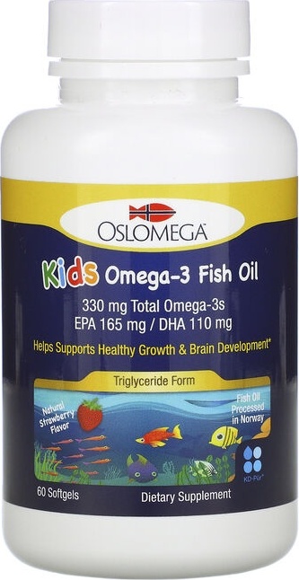 Купить Oslomega рыбий жир Kids Omega-3 Fish Oil 60 капсул в кредит в ...