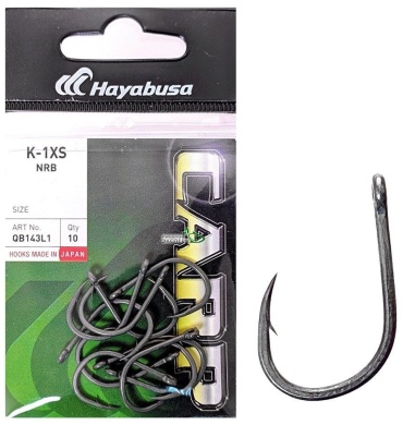 Крючок для рыбалки Hayabusa QB143L1-8 карповый черный 10 шт