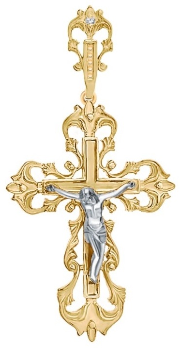 Крестик ZLATA Z403005 вес 2.34 г золото, фианит