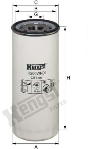 HENGST масляный фильтр H200WN01