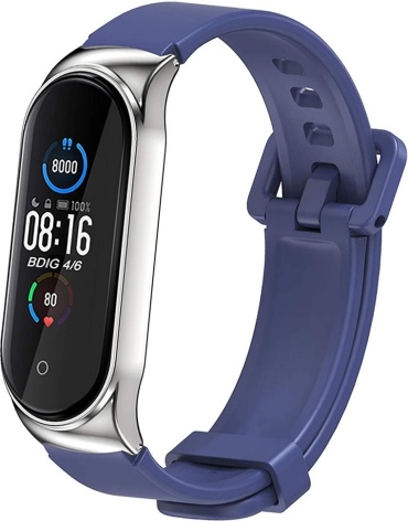 Ремешок MindStore для Xiaomi Mi Band 3, Mi Band 4, Mi Band 5, Mi Band 6 синий