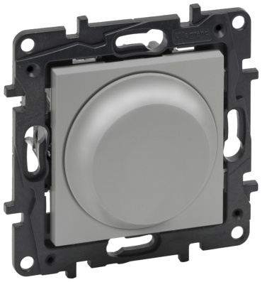 Поворотный диммер Legrand NILOE STEP 863352, алюминий