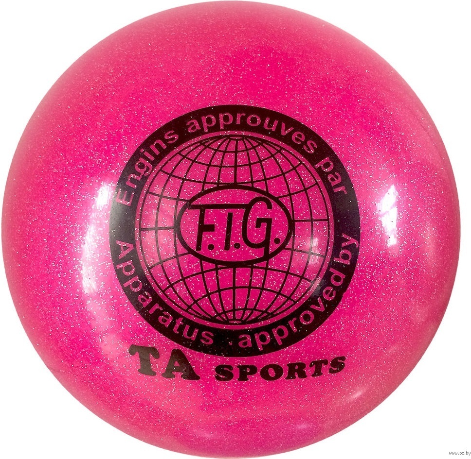 Мяч для художественной гимнастики TA sports SH5012 13 см розовый