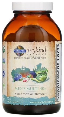 Garden of Life мультивитамины MyKind Organics whole food multi 120 шт