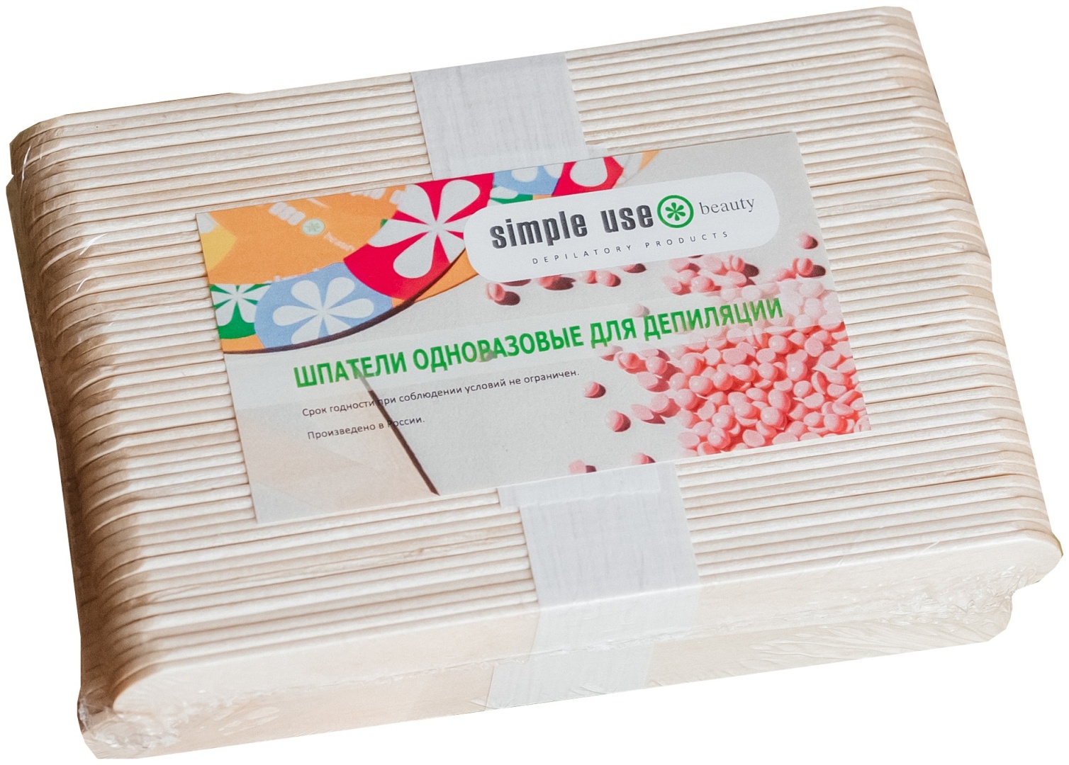 Simple Use Beauty шпатель для депиляции дерево 140х18 мм 100 шт