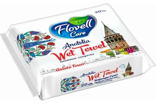 Влажные салфетки Flovell Care Anatolia 20 шт