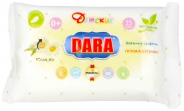 Влажные салфетки DARA Ромашка детские 15 шт