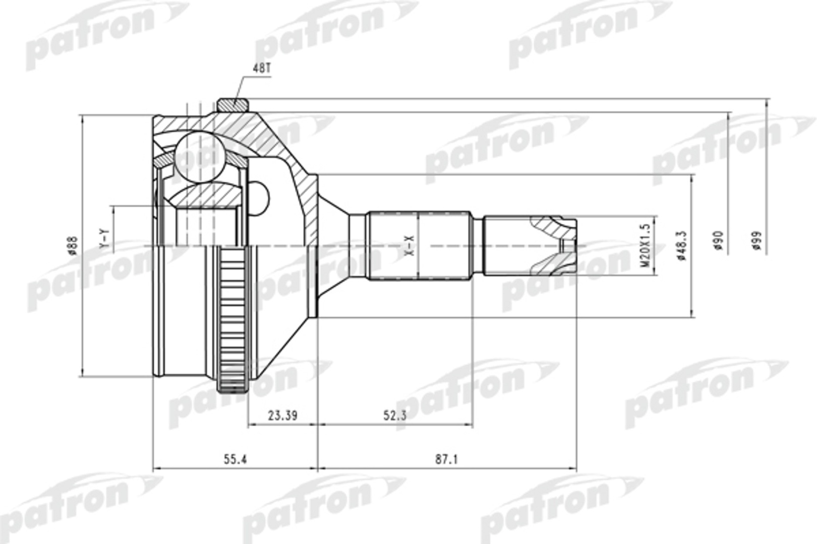PATRON шрус наружный PCV2056