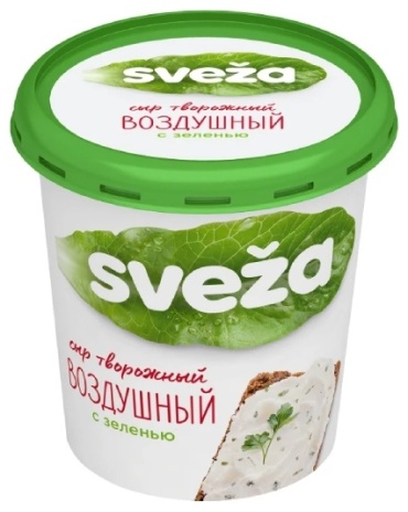Сыр Sveza с зеленью творожный классический 60% 150 г