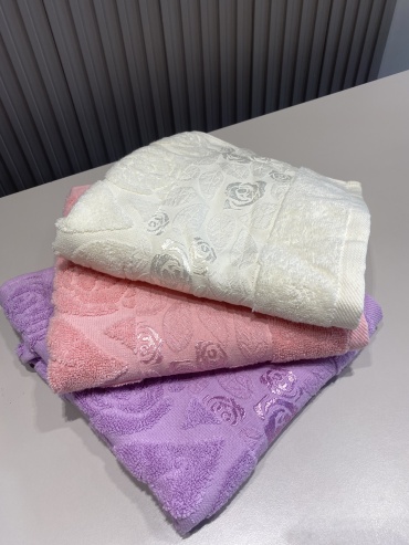 Полотенце Parisa Home 85x50 см, хлопок, махровая ткань, 3 шт,