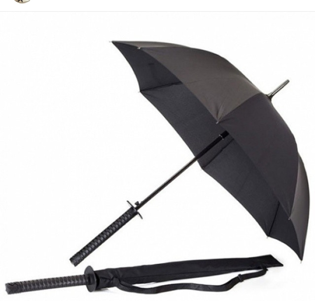 Зонт-трость UMBRELLA полуавтомат черный