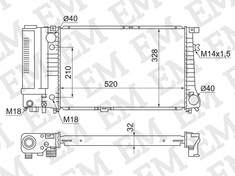 SAT радиатор основной BW0005