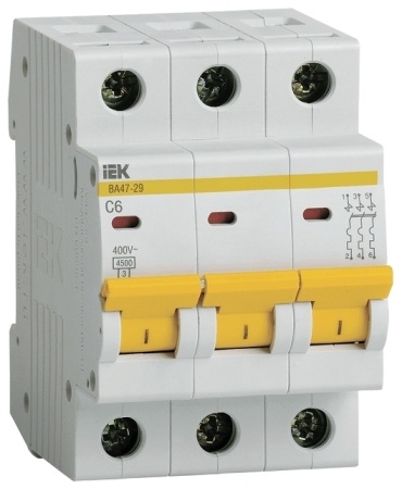 IEK ВА47-29 3ф 6А 4/48