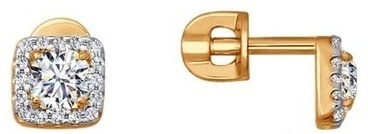 Пусеты SOKOLOV EAR-SO-585-721945 вес 1.57 г золото, фианит
