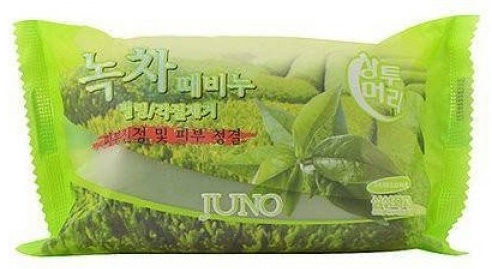 Кусковое мыло туалетное Juno Пилинг Green Tea Peeling Soap 150 г