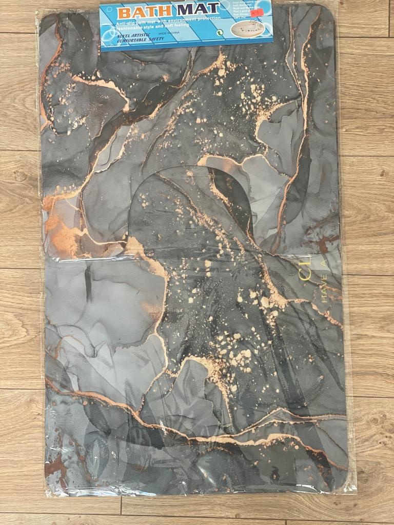 Комплект ковриков Мрамор классика диатомит 90x60 см, диатомит