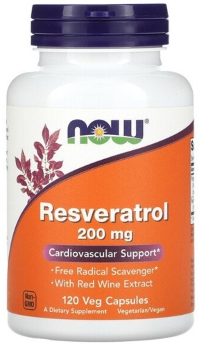 NOW Resveratrol 200 мг капсулы 120 шт