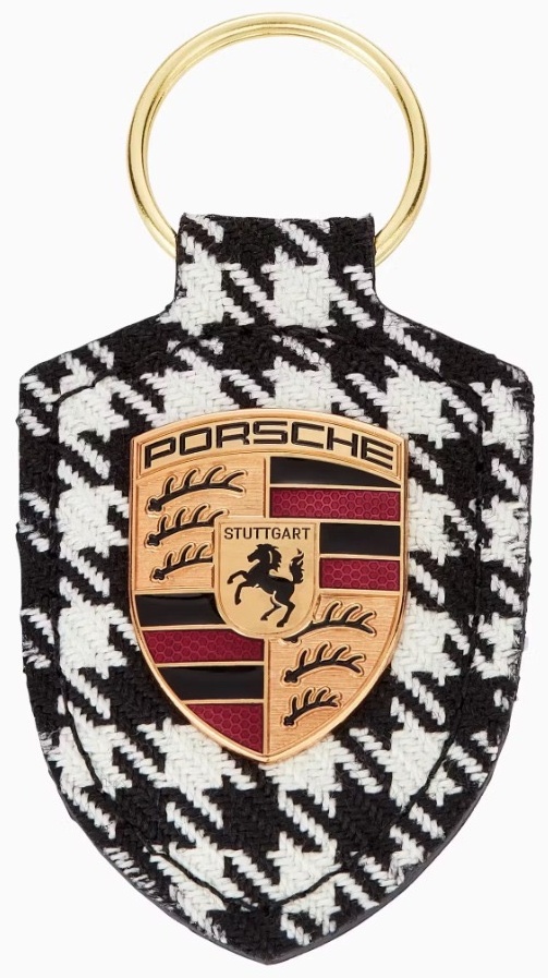 Брелок Porsche натуральная кожа, латунь 1 шт