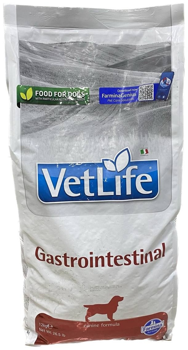 Купить Корм Farmina Vet Life Gastrointestinal при проблемах с ЖКТ 12 кг ...
