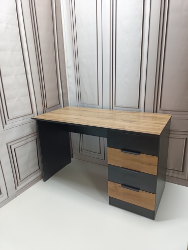 Стол письменный Art Mebel Глория, 120х60x75 см, черный, коричневый