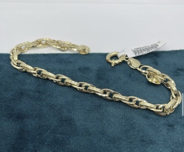 Exclusive Italy 17837 длина 22 см, вес 4.37 г золото, плетение якорное