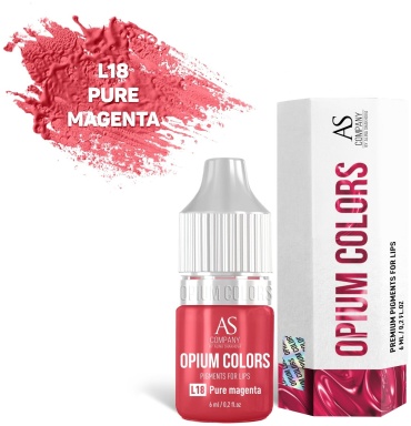 AS COMPANY Opium Colors для губ пигмент L18 PURE MAGENTA ORGANIC 6 мл
