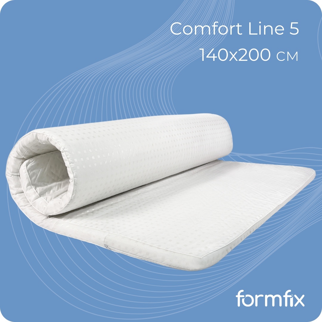 Купить Топпер formfix Comfort Line 5, 140x200x5 см, чехол полиэстер в ...