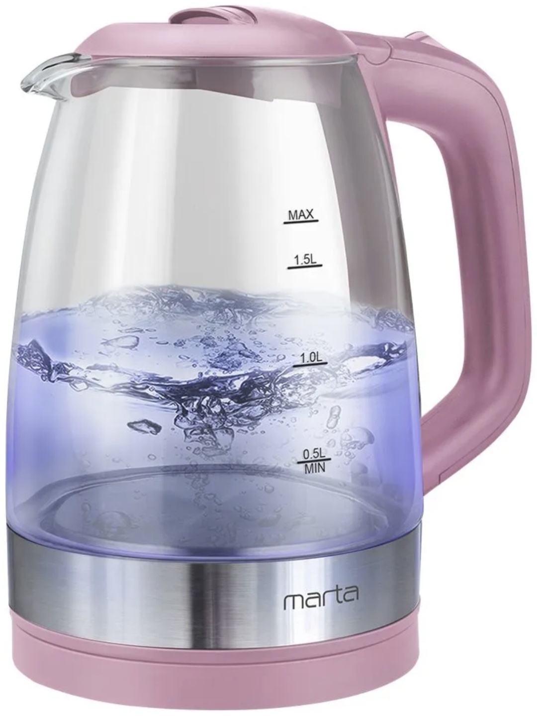 Купить Электрочайник Marta MT-1098 розовый в Алматы – Магазин на Kaspi.kz