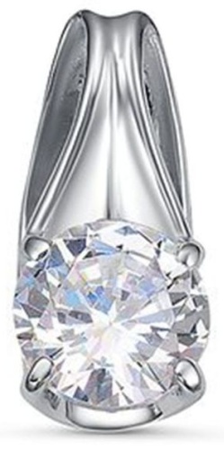 Подвеска kari jewelry 53900290 вес 0.7 г серебро, фианит