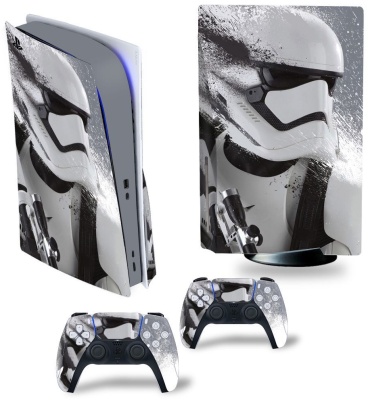 Наклейка Ps5 Darth Vader белый, черный, серый