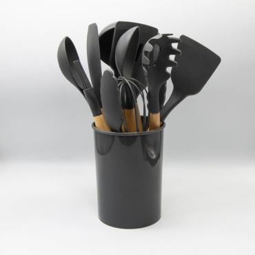 Набор кухонных инструментов Kitchen & Dining дерево, силикон, 12 шт