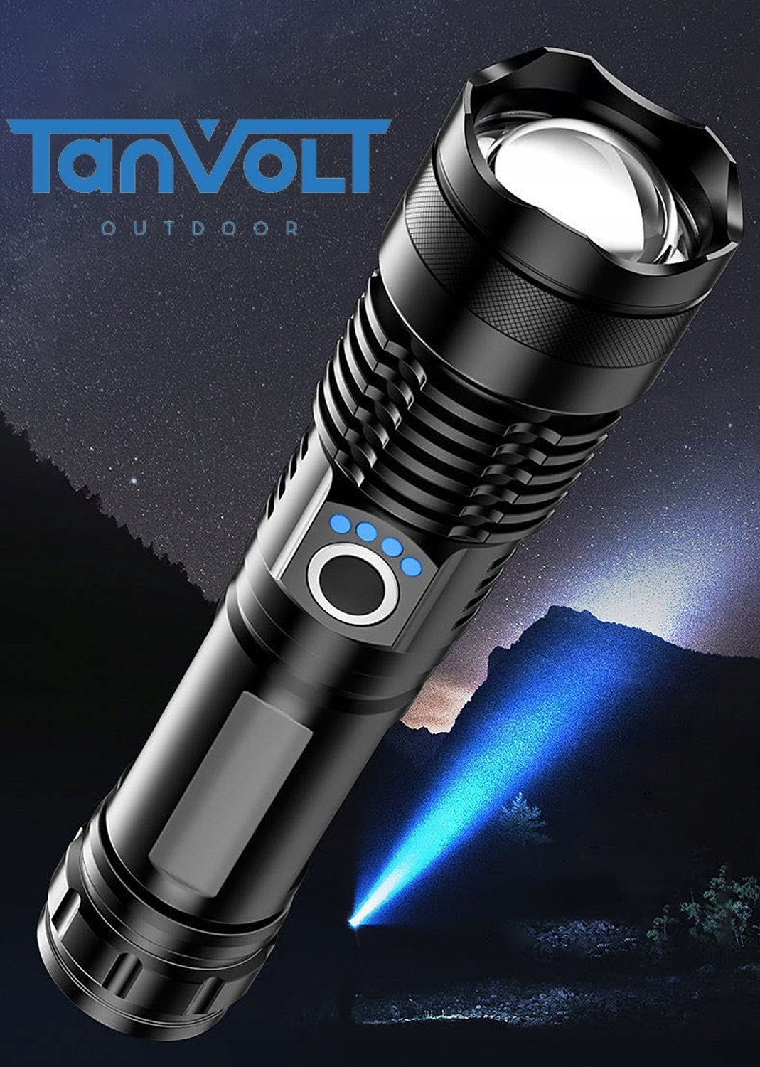 Купить Фонарь Tanvolt outdoor Flashlight 71 ручной черный в Алматы ...